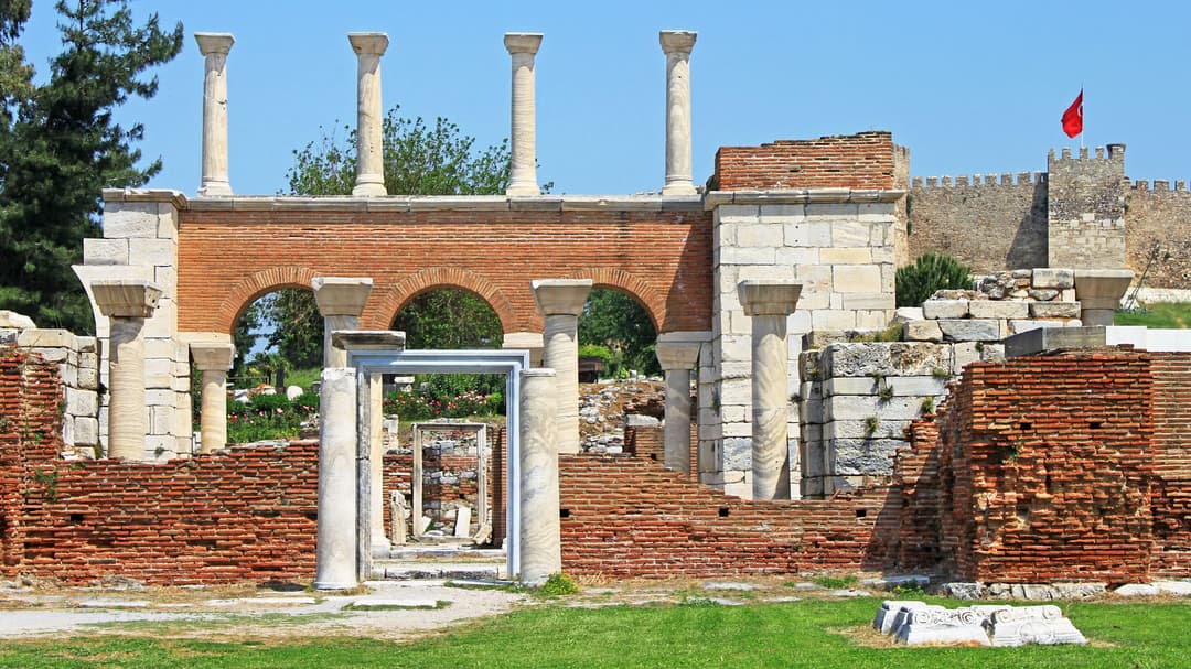 The ruins of the Church of St. Jean the Apostle in Ephesus