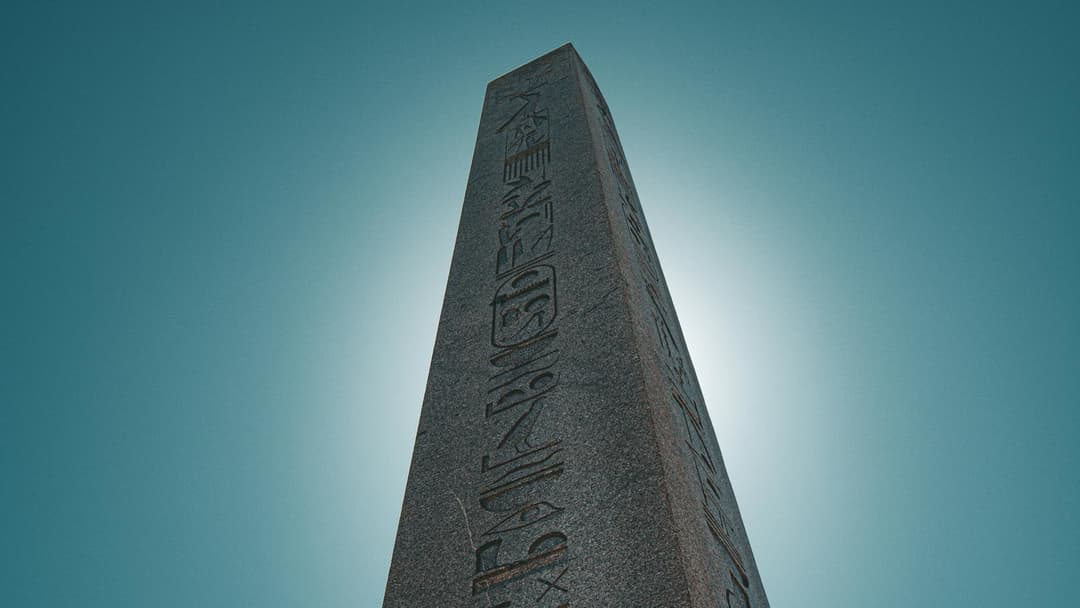 The ancient obelisk from the Hippodrome area in Istanbul's ancient district