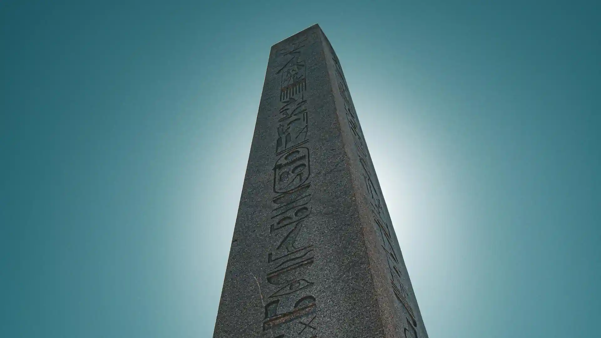 The ancient obelisk from the Hippodrome area in Istanbul's ancient district