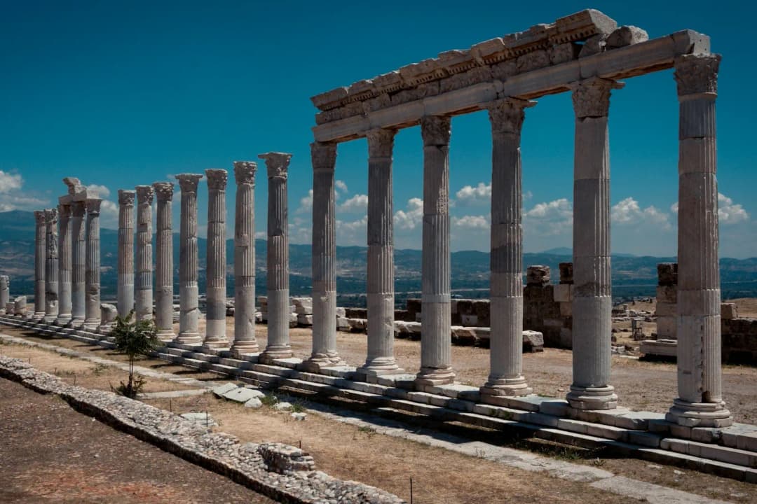 Columns from the ruins of the ancient city of Laodicea