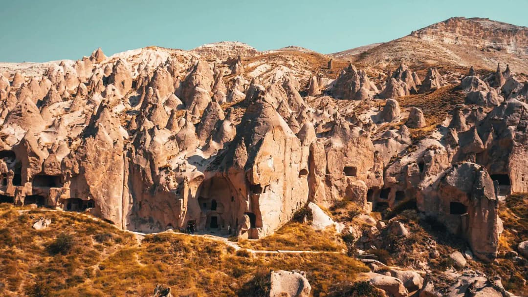 Abandoned caves of the Zelve Open Air Museum in Cappadocia.