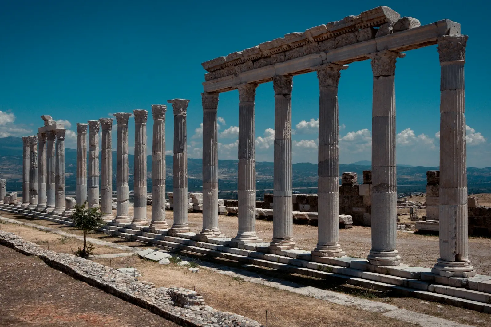 Columns from the ruins of the ancient city of Laodicea